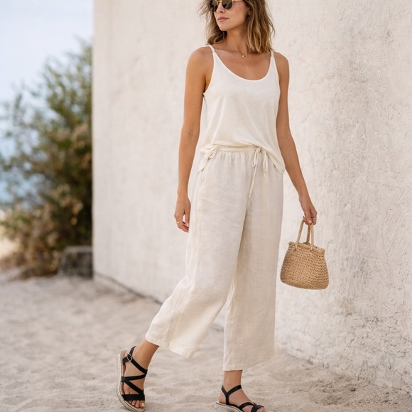 Esprit Judy Espadrille Wedge Sandals Size 9.5 Black Strappy Minimalist Coastal - Picture 3 of 5